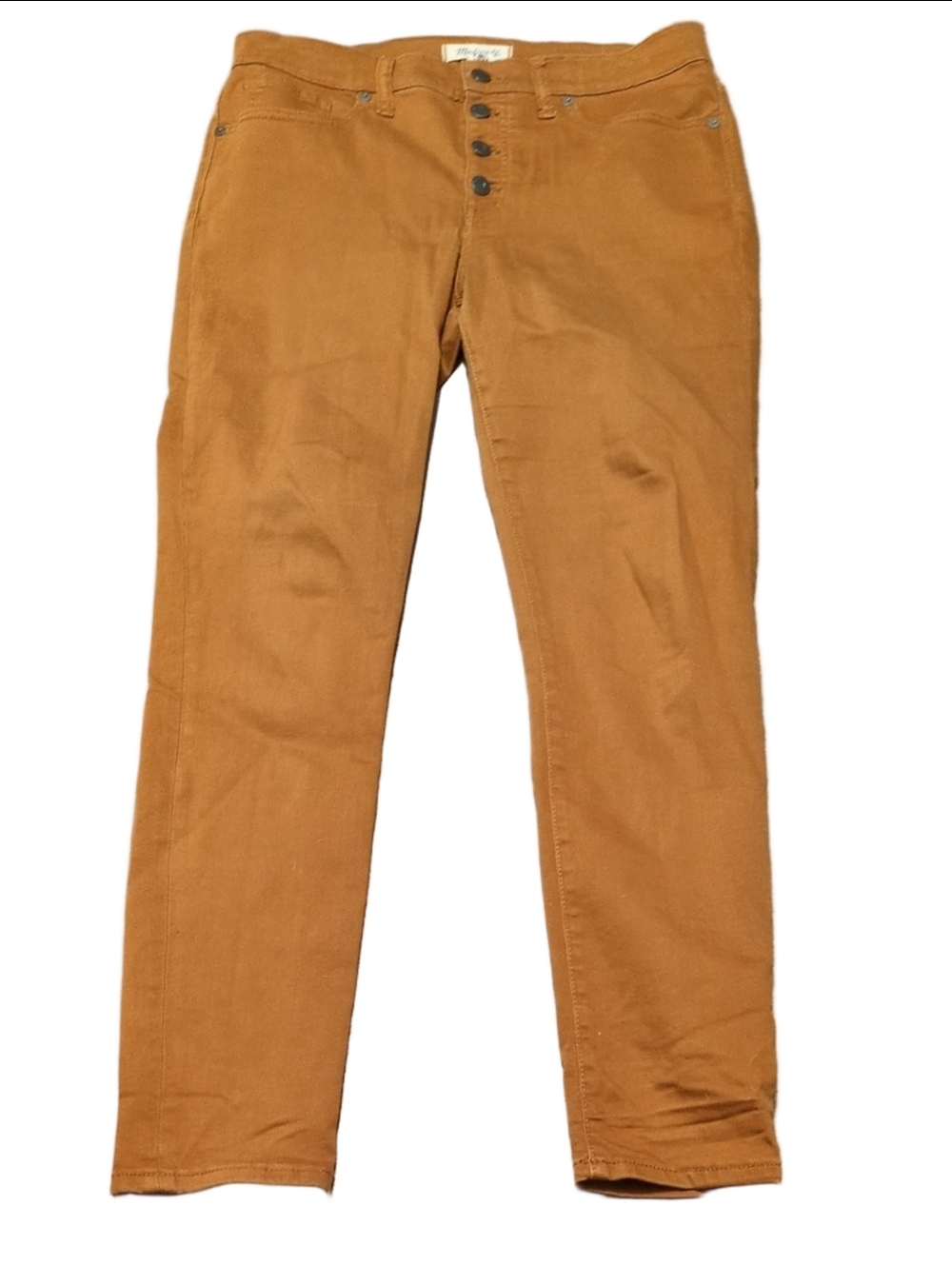Madewell 9" Mid Rise Skinny Orange Jeans Size 27